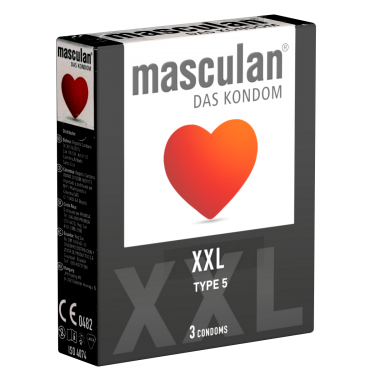 Masculan «Type 5» (XXL) 3 larger condoms for enough space