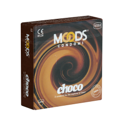 MOODS «Choco Condoms» 3 condoms with chocolate flavour for real pleasure-lover