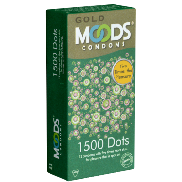 MOODS GOLD «1500 Dots Condoms» prickelnde Kondome mit 1500 Noppen