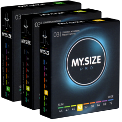 My.Size PRO «Probierset S» (47mm, 49mm, 53mm) 3 x 3 Kondome zum Anprobieren und Austesten