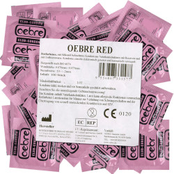Oebre CLUB-Condom «Red», 100 rote Kondome mit Erdbeer-Geschmack