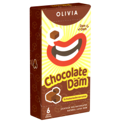 Olivia Dams «Chocolate» 6 braune Lecktücker mit Schokoladen-Aroma