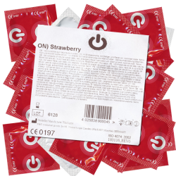 On) «Strawberry» 100 rote Kondome mit Erdbeeraroma, Maxipack