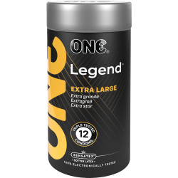 ONE «Legend XL» 12 bequeme und komfortable Kondome für größere Bedürfnisse - vegan & ohne schädlichen Inhaltsstoffe