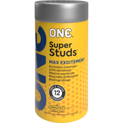 ONE «Super Studs» 12 genoppte Kondome - vegan & ohne schädlichen Inhaltsstoffe