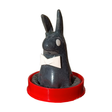 Novelty condom with figure «Sexy Bunny» 1 piece, hand painted