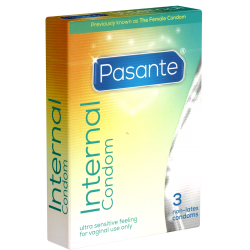 Pasante «Internal Condom» Femidom, 3 latexfreie Frauenkondome für hormonfreie Verhütung