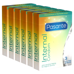 Pasante «Internal Condom» Femidom, 6x3 latexfreie Frauenkondome für hormonfreie Verhütung