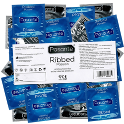 Pasante «Ribbed (Passion)» (bulk pack) 144 ribbed condoms for the especially intense orgasm