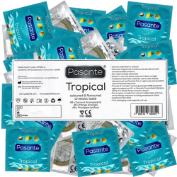 Pasante «Tropical Flavours» (Vorratspackung) 144 exotische Kondome mit tropischen Aromen