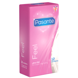 Pasante «Feel» (Sensitive) 12 gefühlsechte Kondome für empfindsame Liebhaber