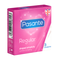 Pasante «Regular» 3 anatomic condoms with especially large head
