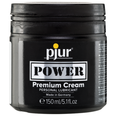 pjur® POWER «Premium Cream» Personal Lubricant, extra starke Gleitcréme für große Toys und Analsex 150ml
