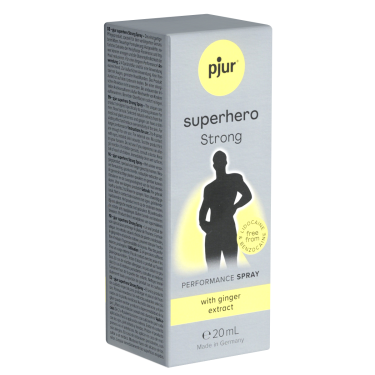 pjur® SUPERHERO «Strong Performance Spray» with Ginger Extract, Verzögerungsspray für mehr Stehvermögen 20ml
