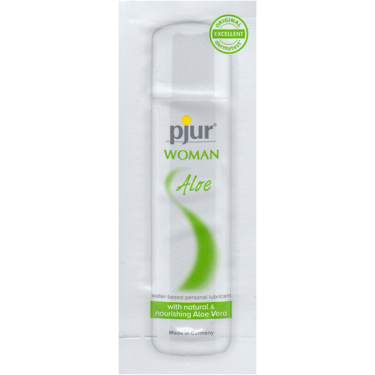 pjur® WOMAN ALOE «Waterbased Personal Lubricant» Natural & Nourishing, parabenfreies Gleitgel für Frauen 2ml Sachet