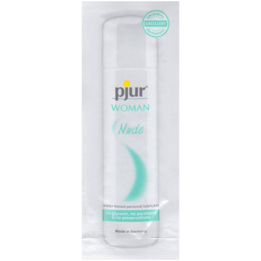 pjur® WOMAN NUDE «Waterbased Personal Lubricant» No Glycerin, No Parabens & No Preservatives, hypoallergenes Gleitgel 2ml Sachet