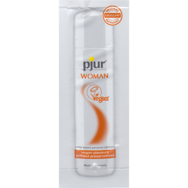 pjur® WOMAN VEGAN «Waterbased Personal Lubricant» Vegan Pleasure, vegan lubricant without unnecessary ingredients 2ml sachet
