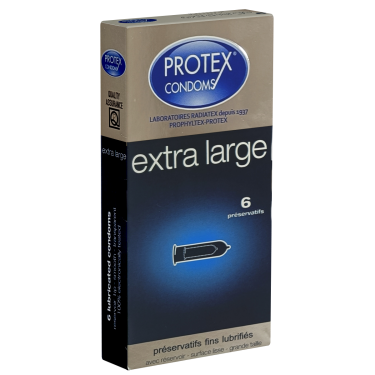 Protex «Extra Large» 6 roomy condoms from France