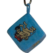 Schlüsselanhänger aus Plüsch "Kamasutra", blau