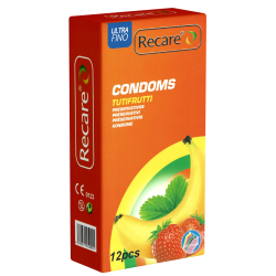 Recare Condoms «Tuttifrutti» 12 fruchtige Kondome in drei verschiedenen Sorten