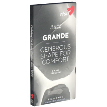 RFSU «Grande» (Generous shape for comfort) 10 larger RFSU condoms for even more comfort