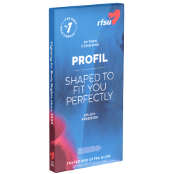 RFSU «Profil» (Shaped to fit you perfectly) 10 condoms with a special contoured shape and curved top