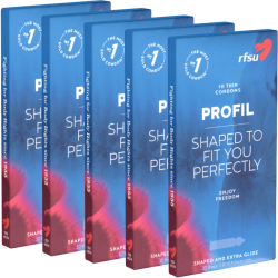RFSU «Profil» 50 (5x10) condoms with a special contoured shape and curved top, value pack