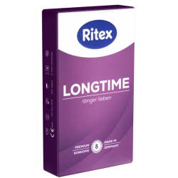 Ritex «Longtime» Länger Lieben, 8 Kondome mit Doppelring für ein lang anhaltendes Liebesspiel