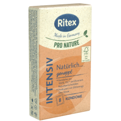 Ritex Pro Nature «Intensiv» 8 umweltfreundliche und nachhaltige Kondome mit Noppen