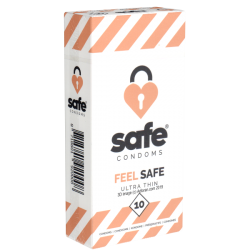 Safe «Feel Safe» Condoms, 10 thinner condoms for a natural feeling