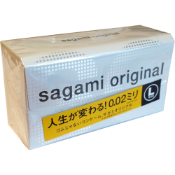 Sagami «Original L-Size» latex free, 12 extra long condoms for latex allergics