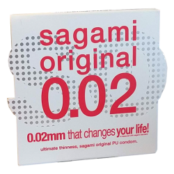 Sagami «Original 0.02» latexfrei, 1 ultradünnes Kondom für Latex-Allergiker