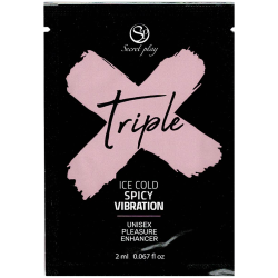 Secret Play «Triple» Ice Cold Spicy Vibration, 2ml veganes Unisex Gel mit dreifachem Stimulationseffekt