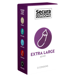Secura «Extra Large» 12 extra big condoms for more comfort