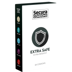 Secura «Extra Safe» 48 extra thick condoms for increased safety during anal sex