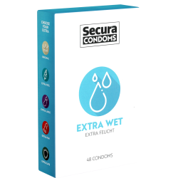 Secura «Extra Wet» 48 extra feuchte Kondome für lang anhaltenden Spaß