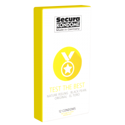 Secura «Test The Best» Sortiment mit 12 Secura-Kondomen (vier beliebte Sorten)