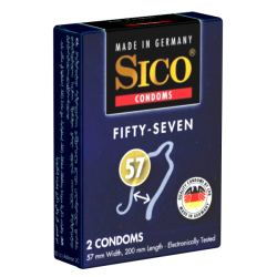 Sico Size «Fifty-Seven» 2 Kondome nach Maß, Größe XXL (57mm)