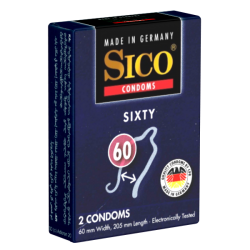 Sico Size «Sixty» 2 Kondome nach Maß, Größe XXXL (60mm)