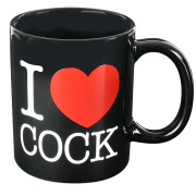 I Love Cock: Kaffeetasse mit Herz