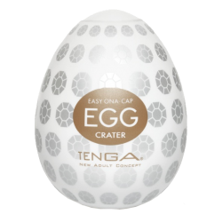 Tenga Egg «Crater» hard boiled, disposable masturbator with stimulating structure (large dots)