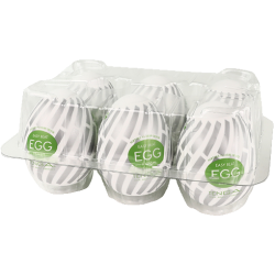 Tenga Egg Sixpack «Brush» Einmal-Masturbatoren mit stimulierender Struktur (Softborsten), 6 Stück