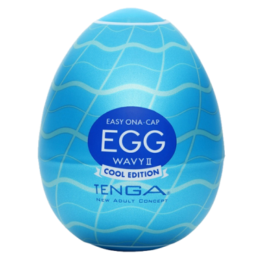 Tenga Egg «Cool & Wavy II» Einmal-Masturbator mit Wellen-Struktur und Kühl-Effekt