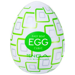 Tenga Egg «Cubic» Einmal-Masturbator mit stimulierender Struktur (eckige Noppen)