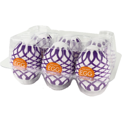 Tenga Egg Sixpack «Mesh» Einmal-Masturbatoren mit stimulierender Struktur (Netzgitter), 6 Stück