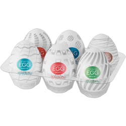 Tenga Egg Mixpack «New Standard» Einmal-Masturbatoren mit stimulierender Struktur, 6 Stück