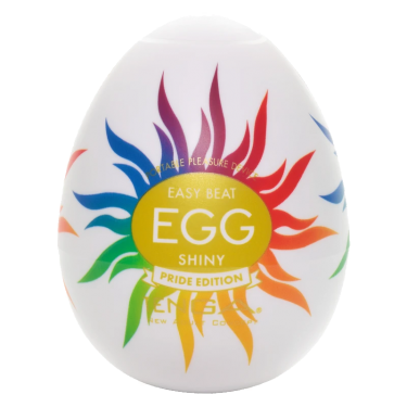 Tenga Egg «Shiny Pride» Gay-Edition, Einmal-Masturbator mit stimulierender Struktur