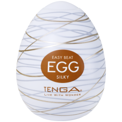 Tenga Egg «Silky» Einmal-Masturbator mit stimulierender Struktur (Rillen)