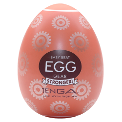 Tenga Egg Stronger «Gear» hard boiled, disposable masturbator with stimulating structure (Gear knobs)