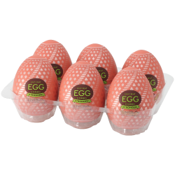 Tenga Egg Stronger Sixpack «Combo» Einmal-Masturbator mit stimulierender Struktur (verschiedene Reiznoppen), 6 Stück